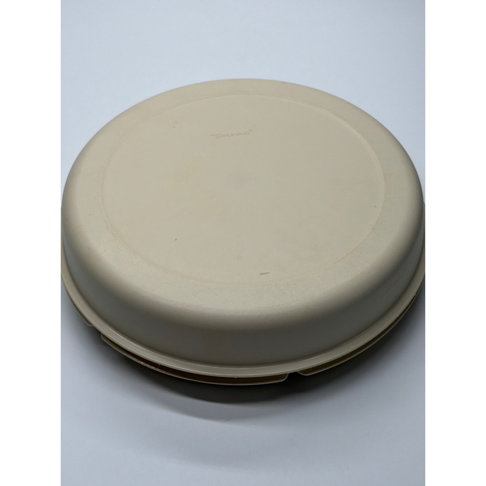 Vintage‎ Tupperware Serving Tray 1666-1 Almond 6 Compartment Veggie Dip Tray Lid